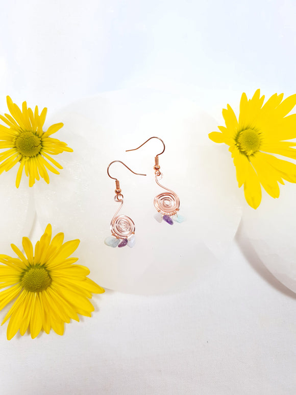 Rose Gold Swirl earrings